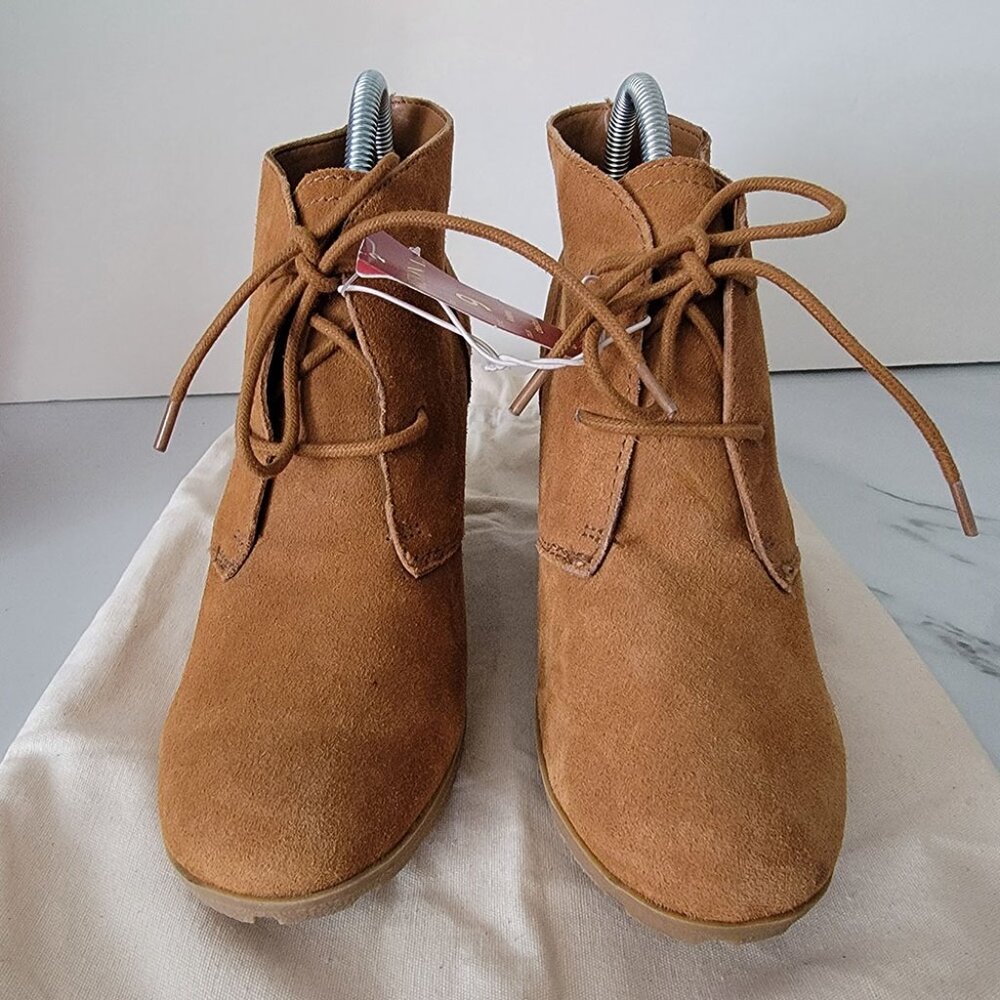 Merona Suede Wedge Heels Size 9 Chestnut *NWT*